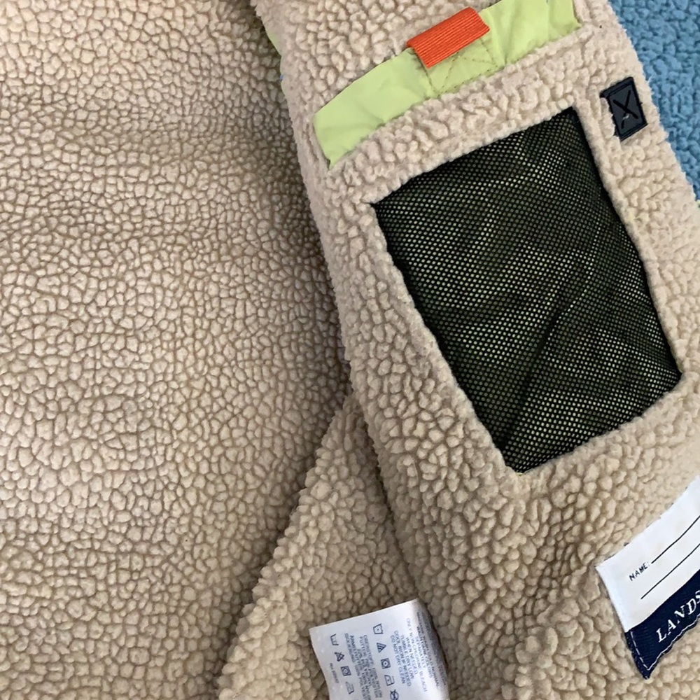 Lands end lime green jacket girls size S (4) - Picture 6 of 10